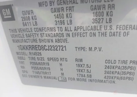 1GKKRRED8CJ232721